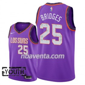 Camiseta Niños Phoenix Suns Mikal Bridges 25 2018-19 Nike City Edition Violeta Swingman